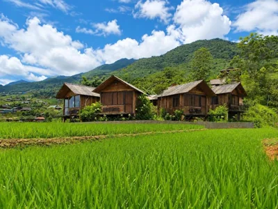 Doppelzimmer mit Bergblick — De Mont Retreat Sapa